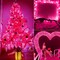 100 Pieces Christmas Pink Mini String Lights - 25 Feet Detachable Incandescent Bulb Waterproof Fairy Lights Plug in for Indoor Outdoor Party Patio Xmas Tree Valentine's Day Decoration, White Wire